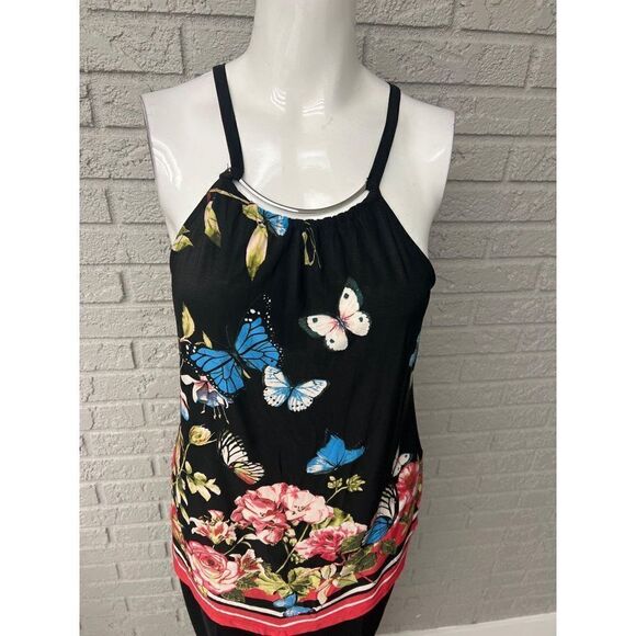 INC International Concepts Floral Halter Top Size M - Picture 5 of 9